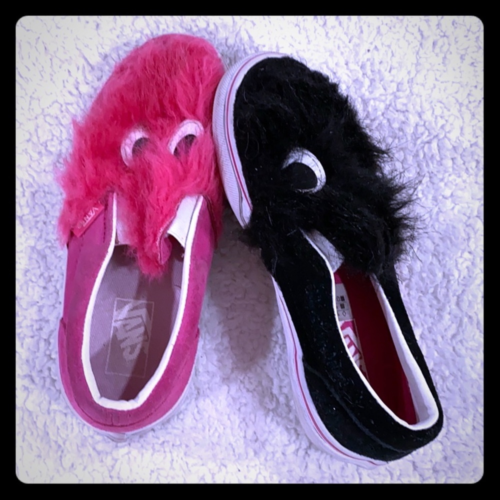 Unique pink and black vans